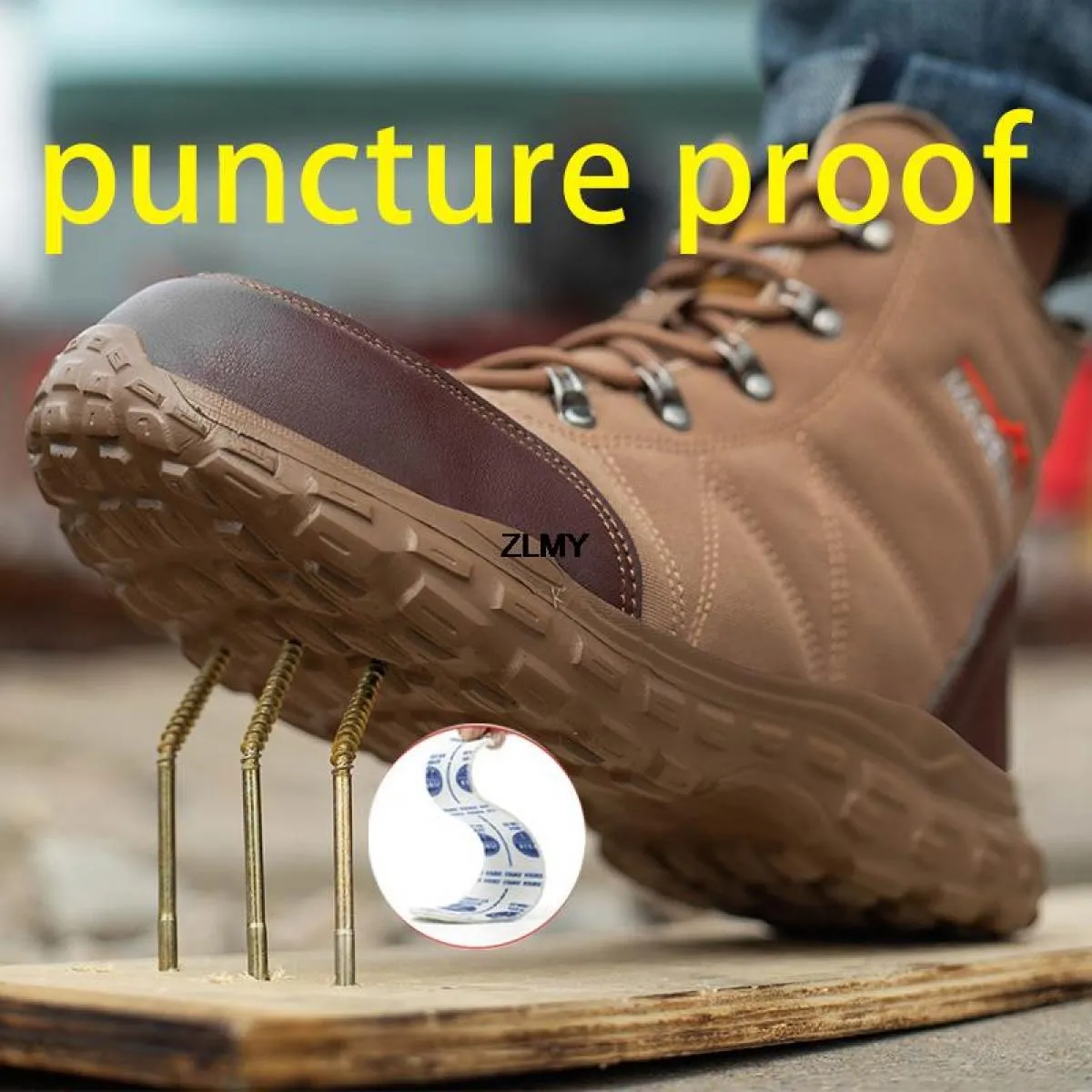 Scarpe da lavoro antinfortunistiche da uomo Scarpe da lavoro antinfortunistiche con punta in acciaio Stivali da lavoro antinfort