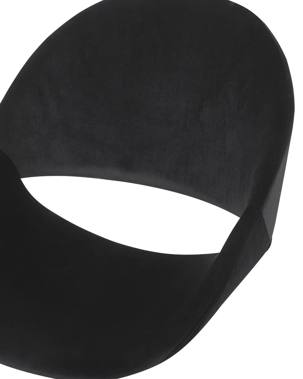 Sedia da ufficio con rotelle in velluto nero SELMA