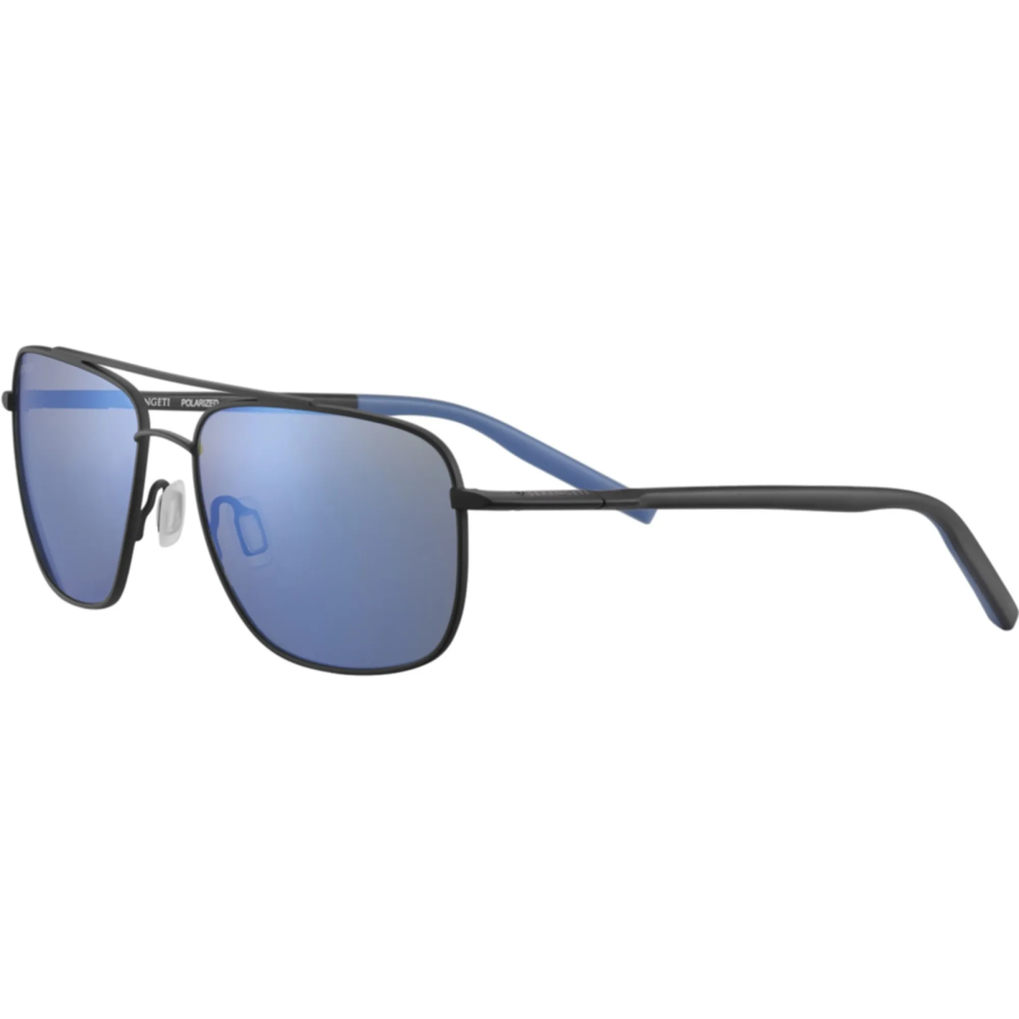   Serengeti TELLARO - 8819 Nero Opaco / Nero / Blu | Occhiale Da Sole Unisex 