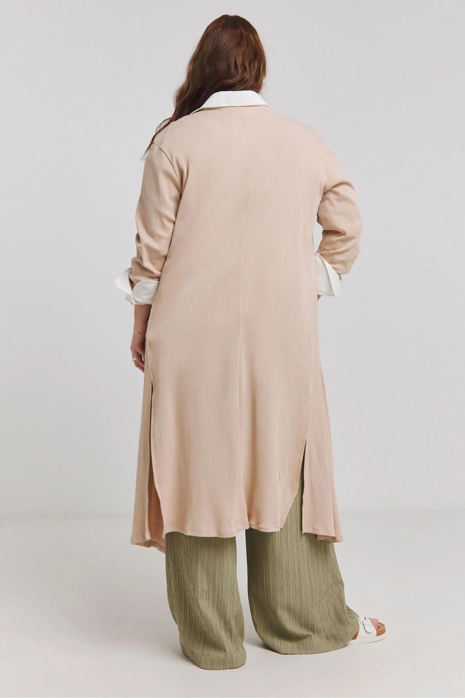 Simply Be - Cardigan lungo a coste