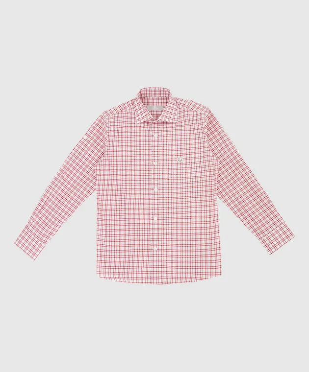 Stefano Ricci Camicia bambino a quadri bordeaux chiaro YC003554LJ1771