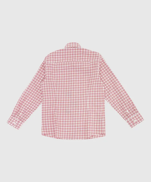 Stefano Ricci Camicia bambino a quadri bordeaux chiaro YC003554LJ1771