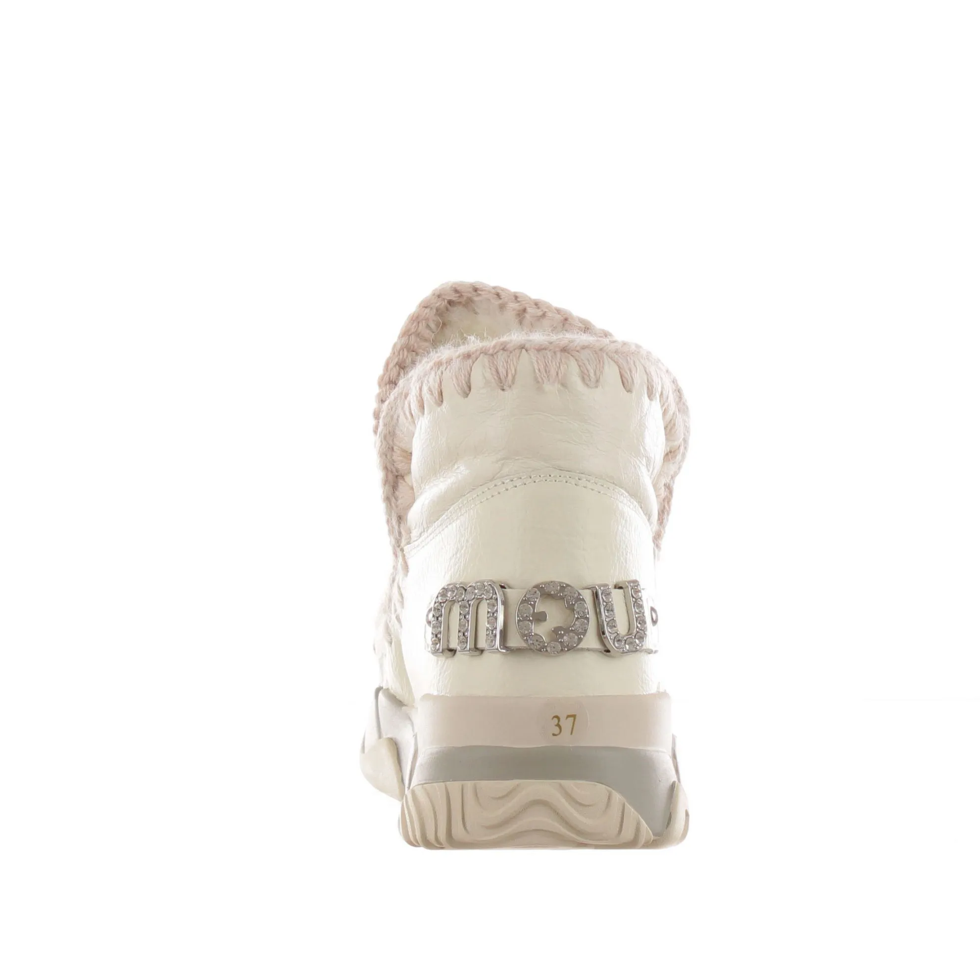 Stivaletto eskimo trainer in montone con logo