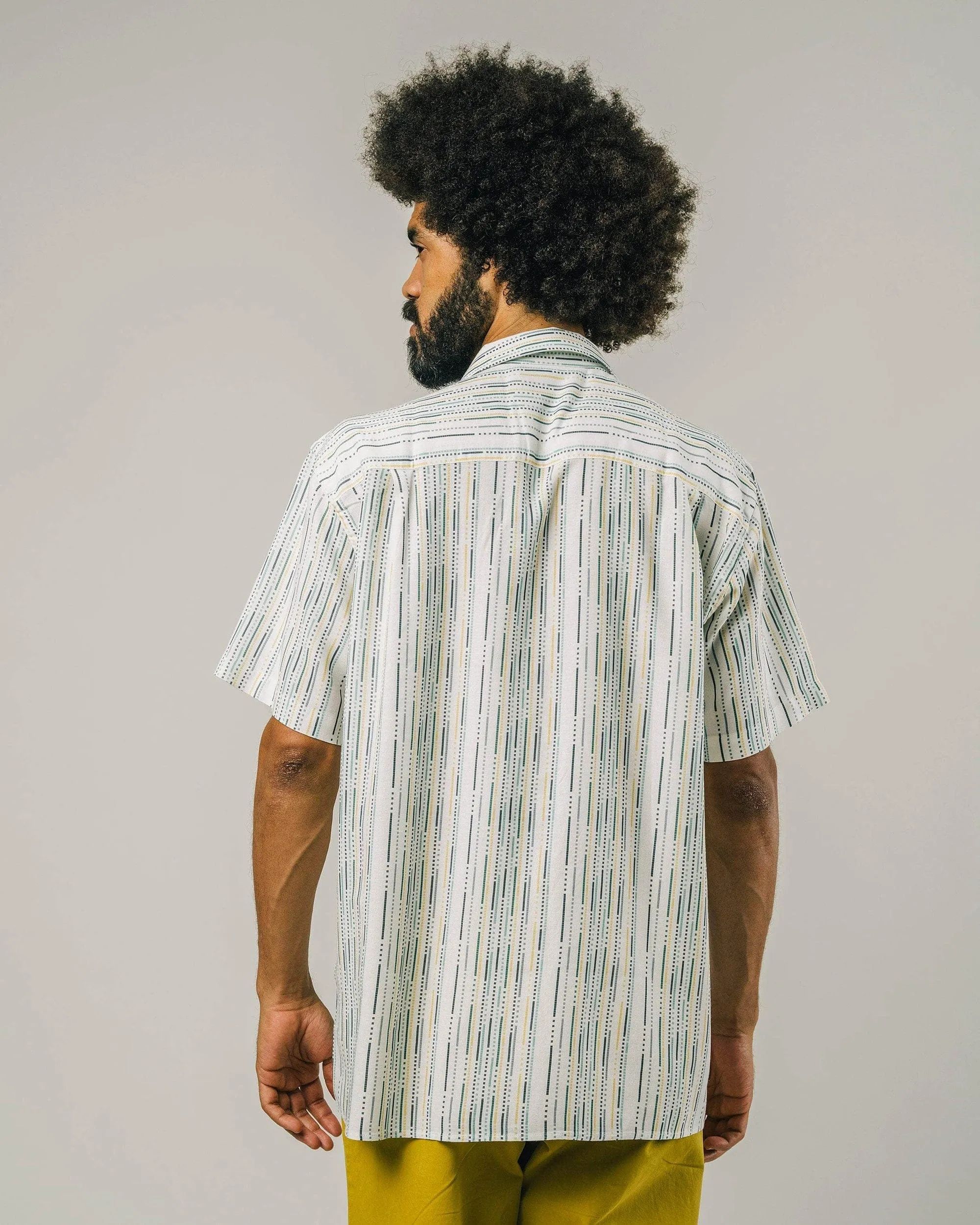 STRIPES ALOHA SHIRT - GREEN