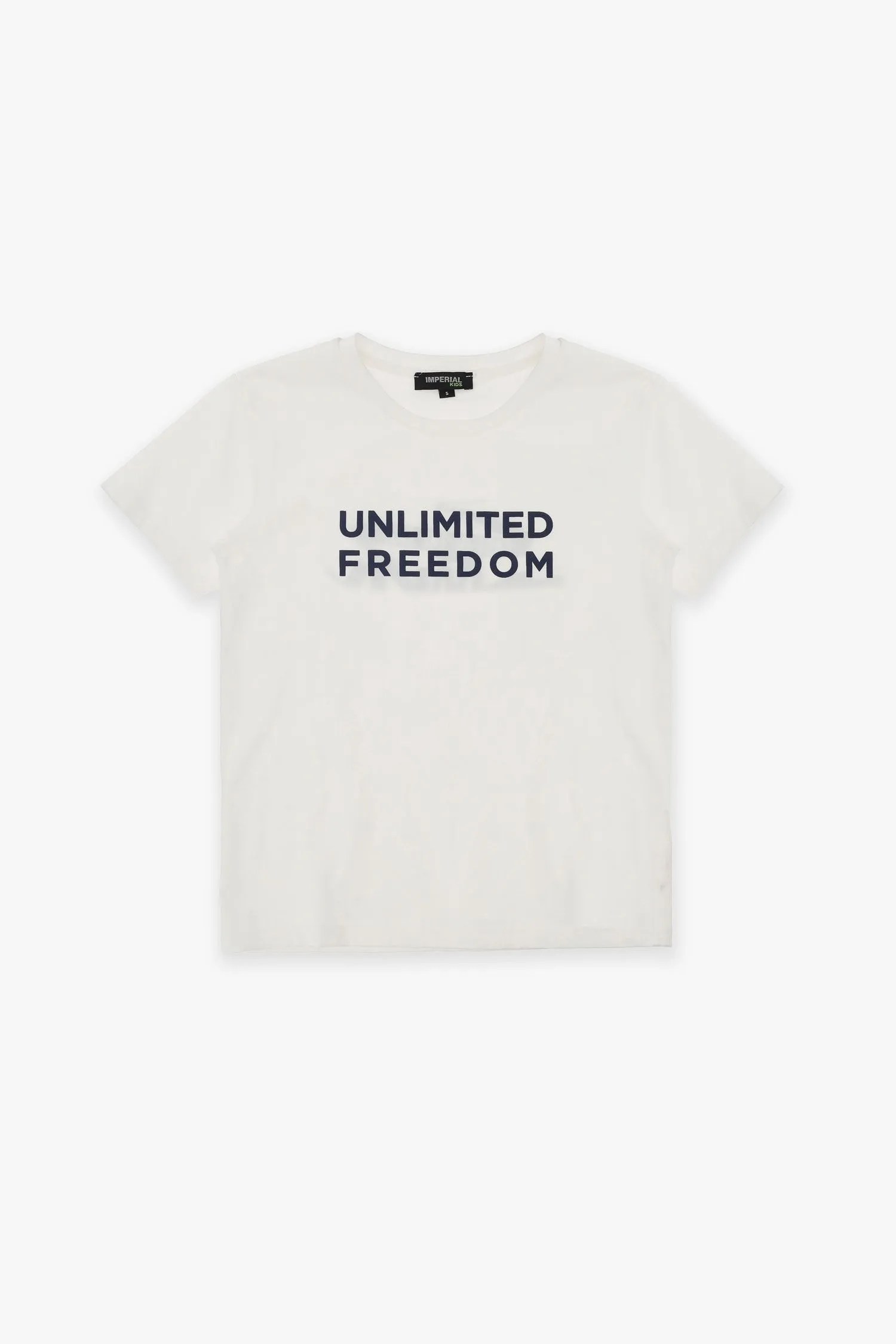   T-shirt bambino in cotone con scritta     