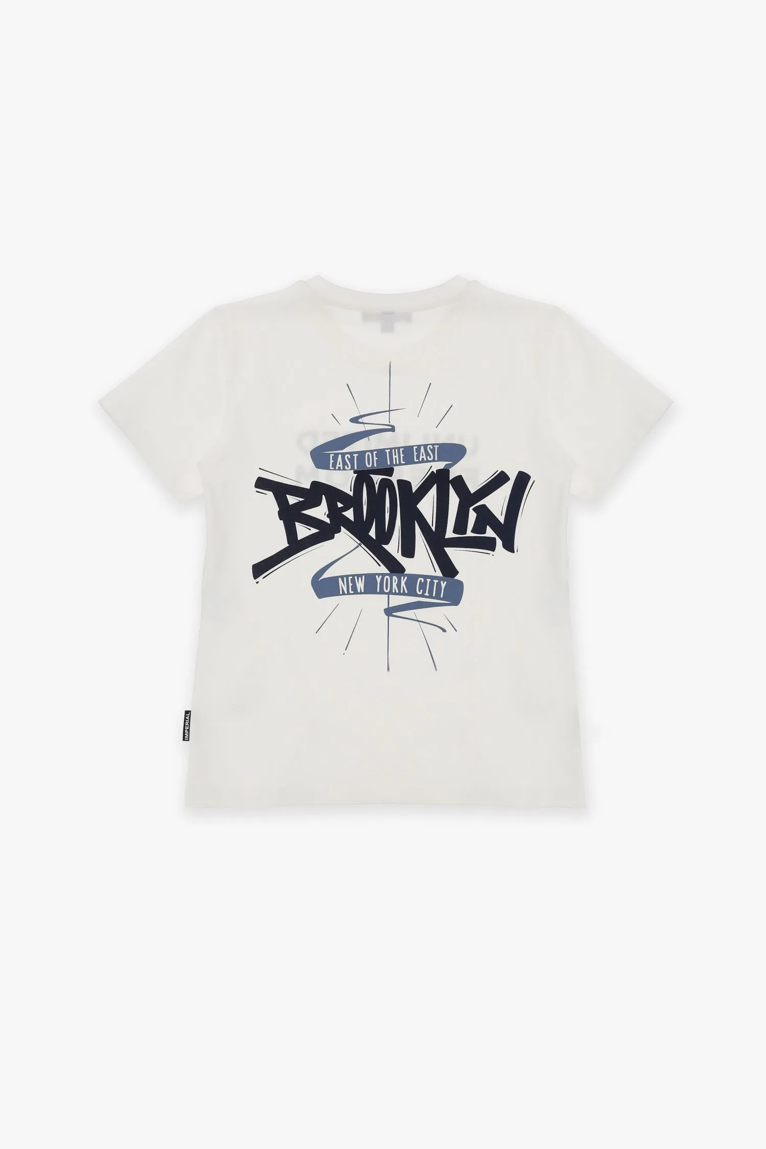   T-shirt bambino in cotone con scritta     