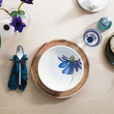 Tazza Artesano Flower Art Ø 23.5 cm.jh{font-size:18px}Bianco