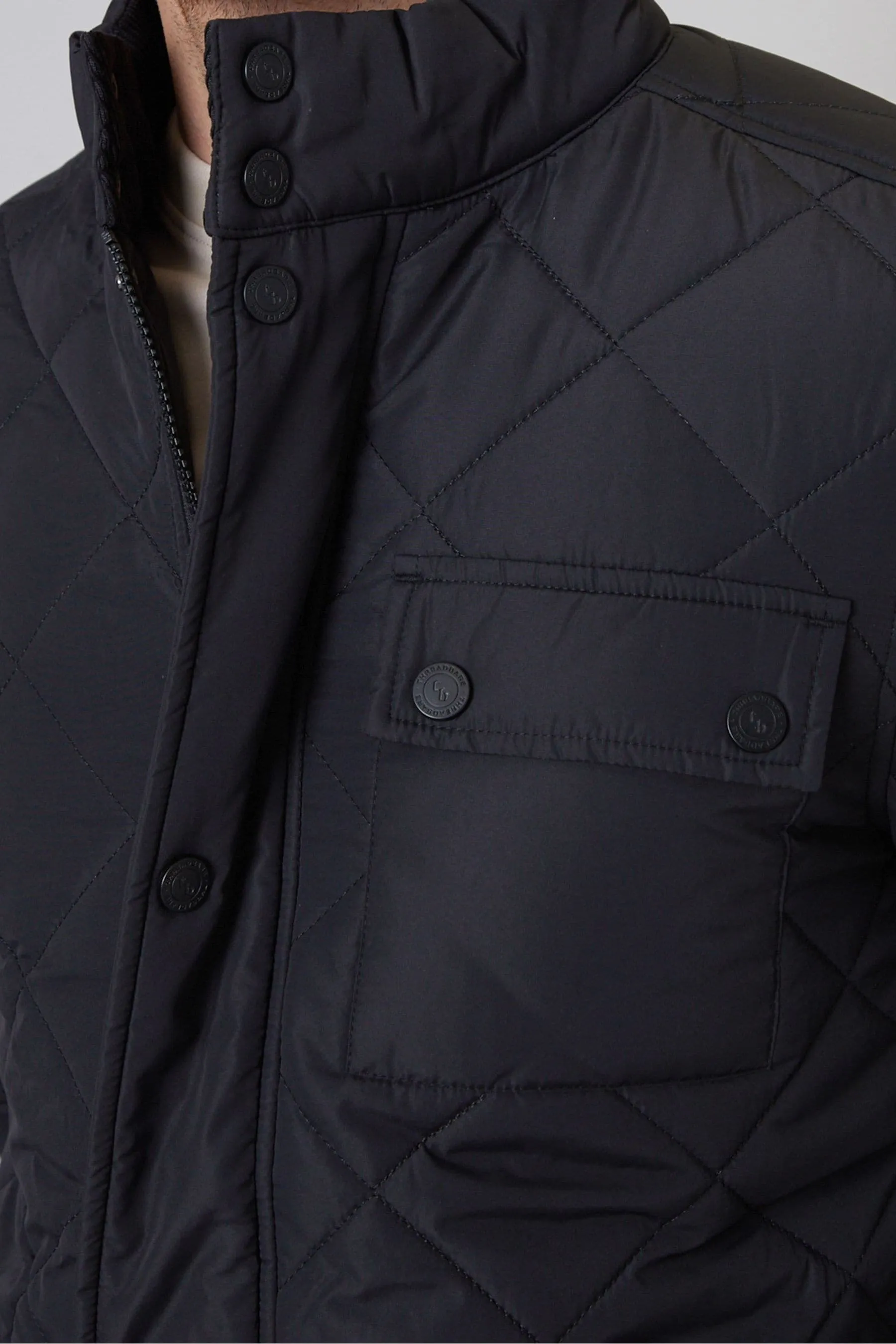 Threadbare - Giacca trapuntata impermeabile a rombi