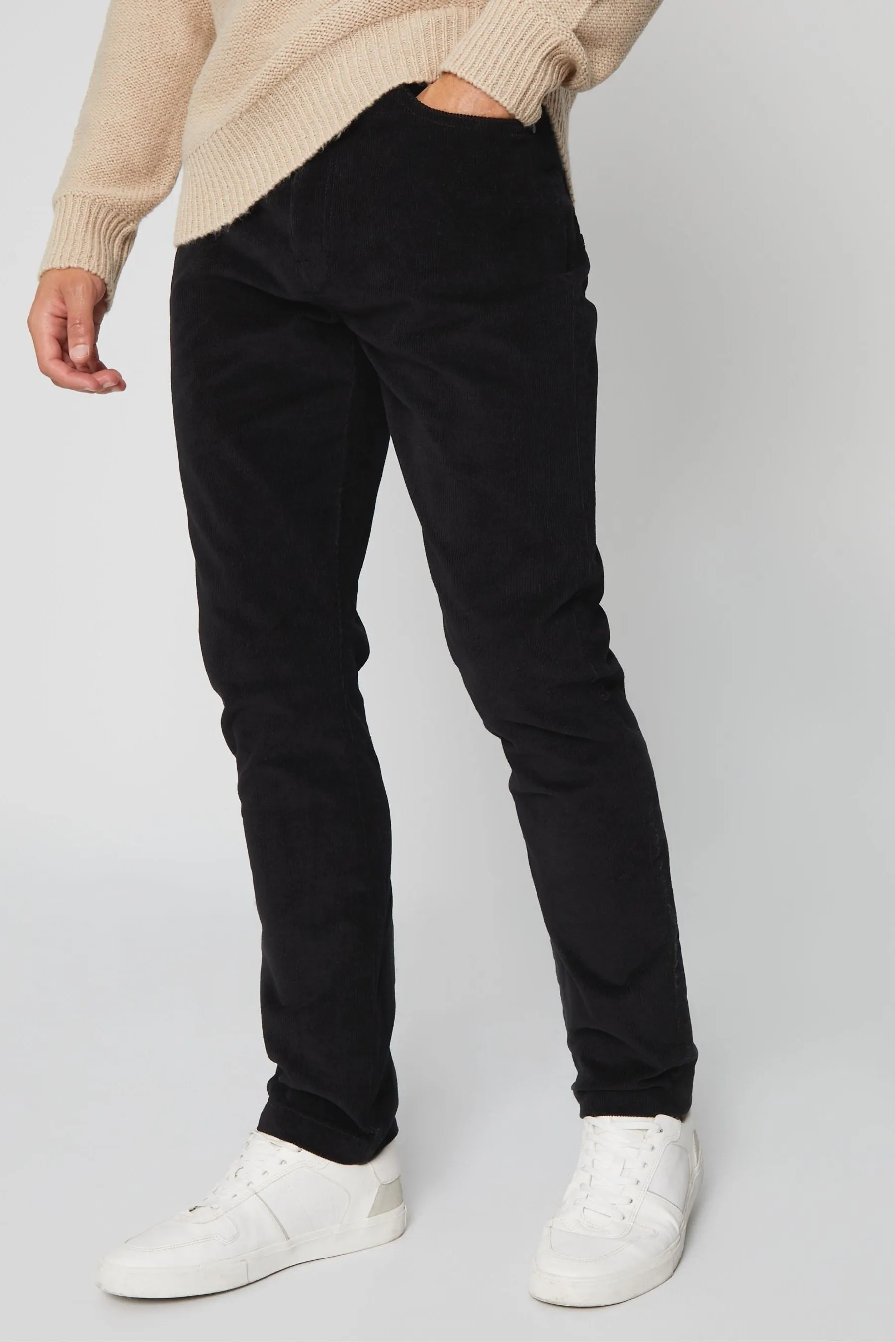 Threadbare - Pantaloni elasticizzata in velluto a coste con 5 tasche