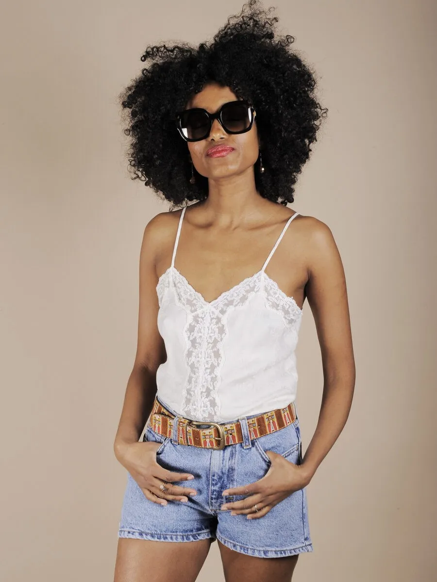 Top lingerie in seta e pizzo