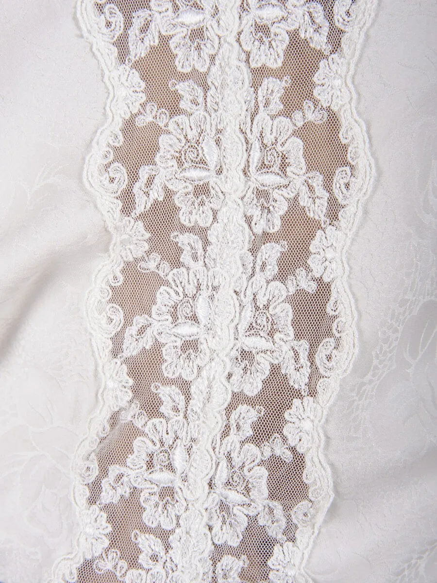 Top lingerie in seta e pizzo