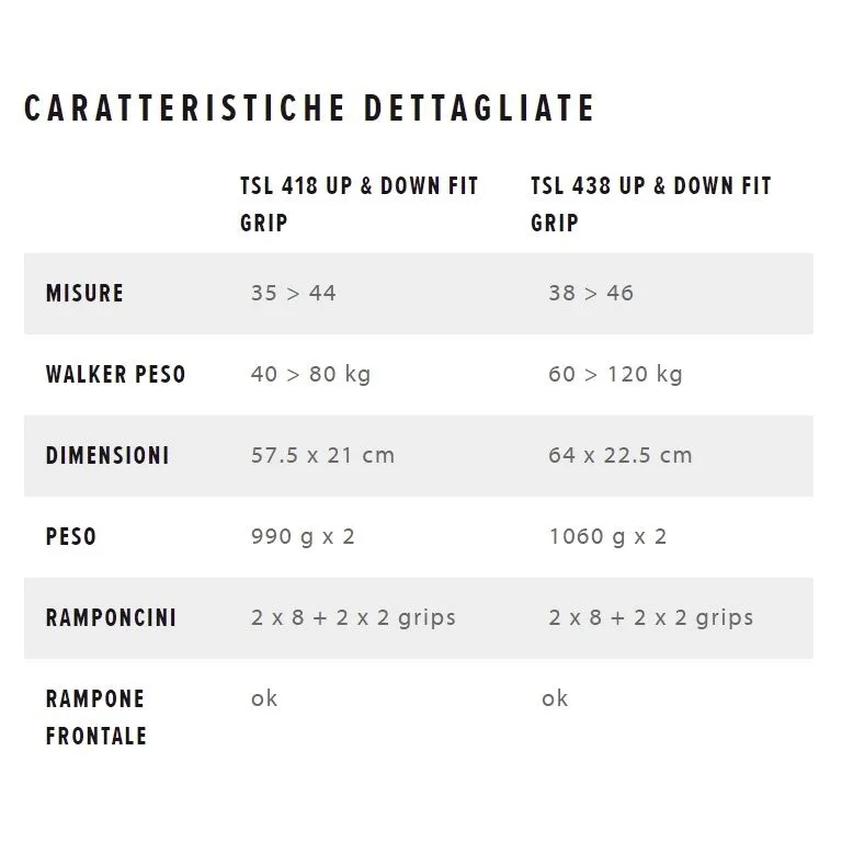 TSL Outdoor 438 Up&Down Fit Grip ciaspole racchette da neve