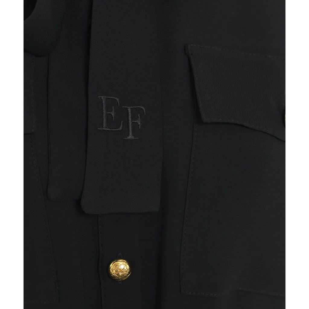 Tuta in crpe stretch nero