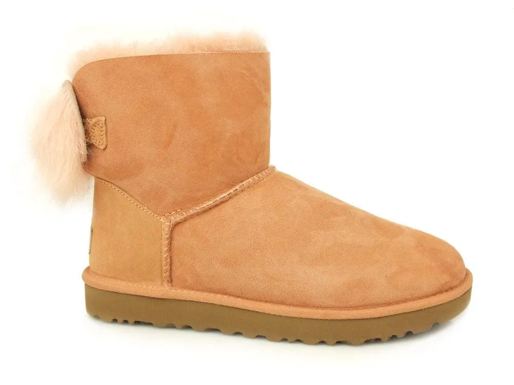 UGG W Fluff Bow Mini Suntan 1094967 W