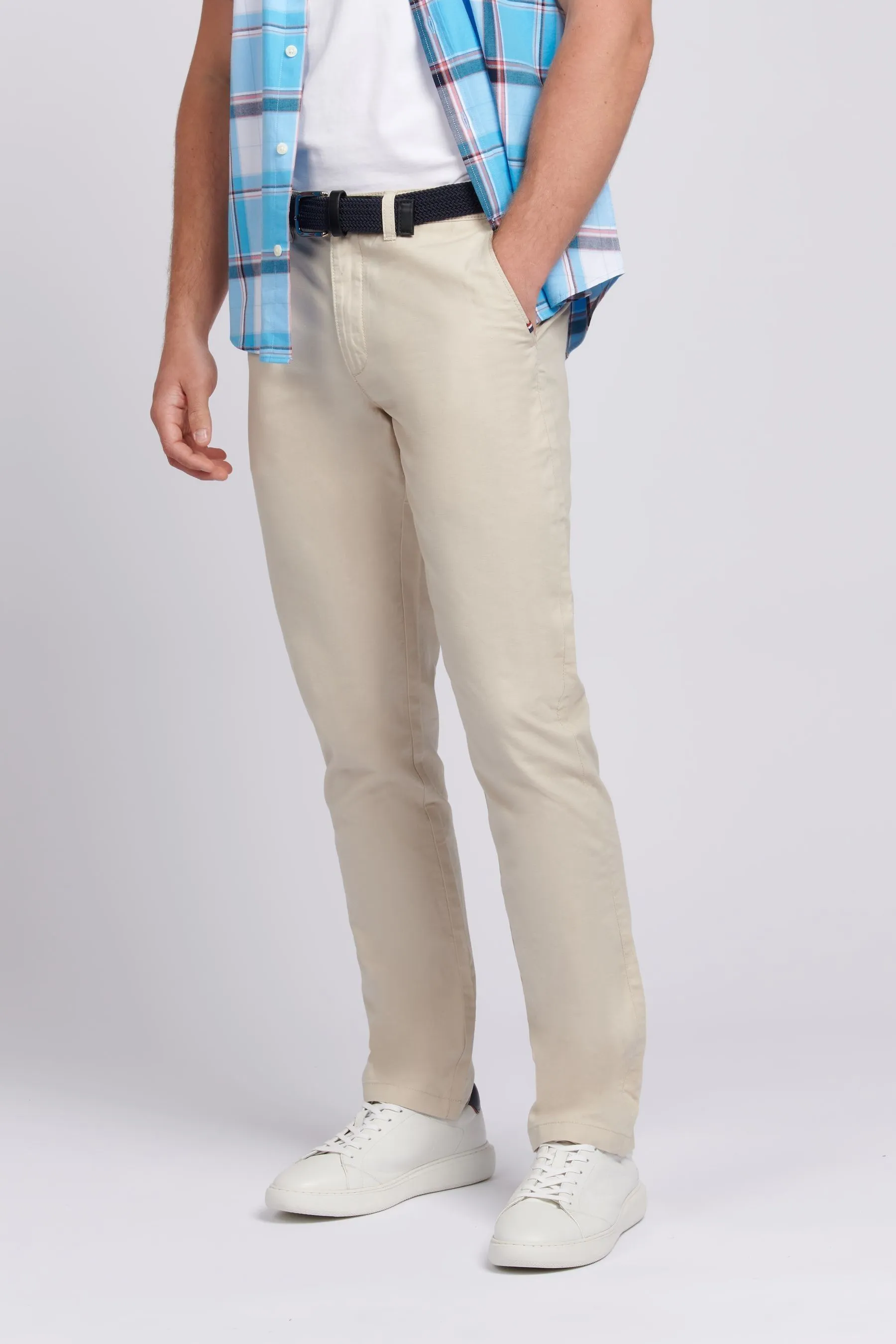 U.S. Polo Assn. Uomo - Blend Pantaloni chino in lino