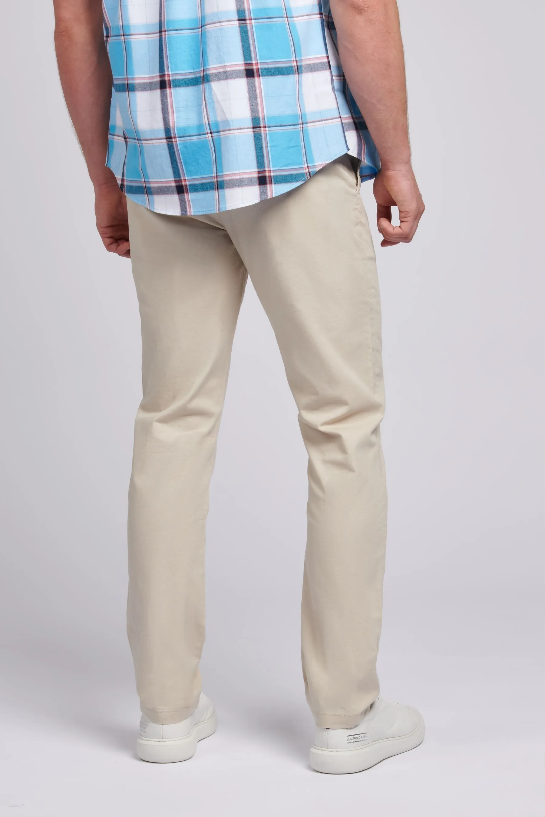 U.S. Polo Assn. Uomo - Blend Pantaloni chino in lino