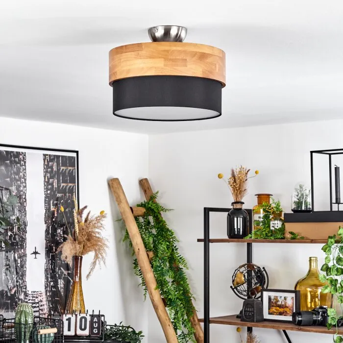 Vrolle Plafoniera Legno chiaro, Nichel opaco, 2-Luci