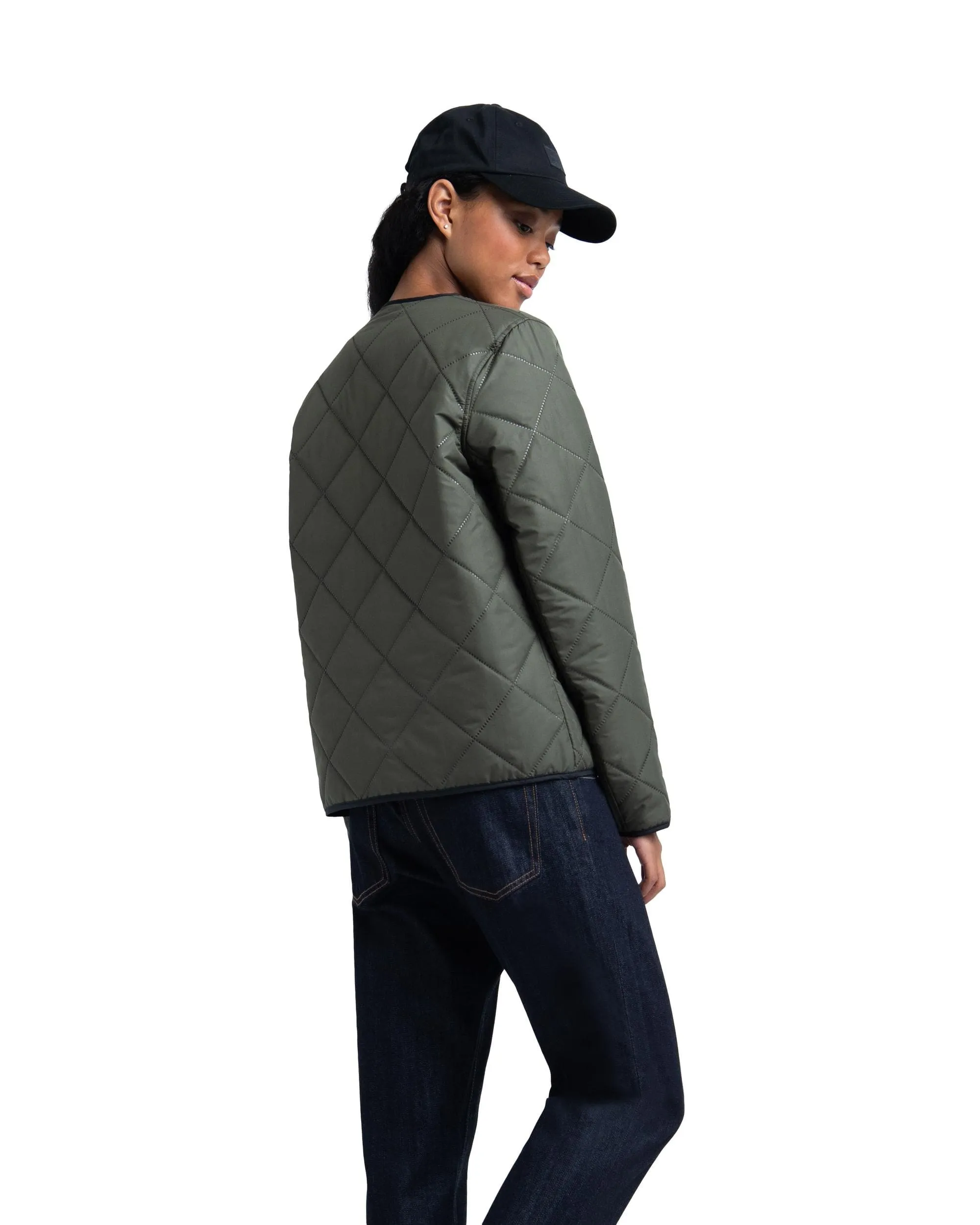 Womens Sonic Quilted Jacket Dark Olive
