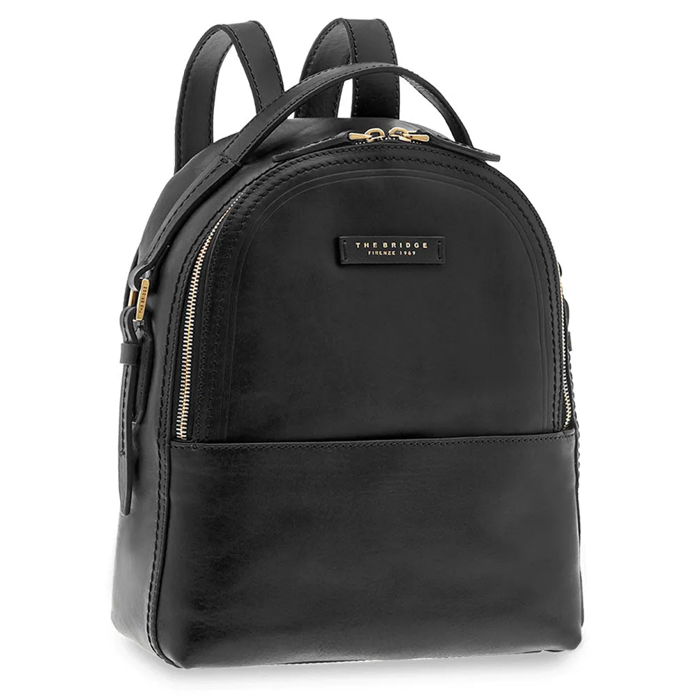 Zaino Donna THE BRIDGE in Pelle Nera linea Pearl District