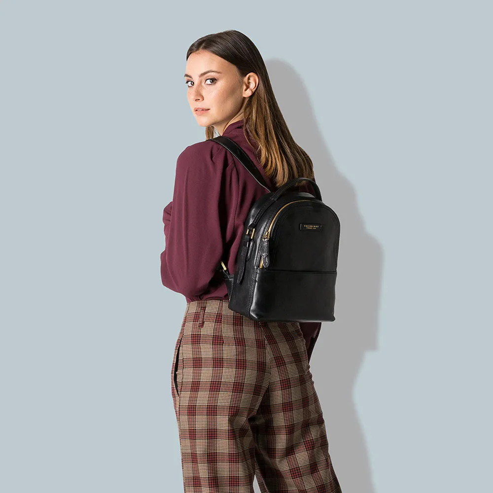 Zaino Donna THE BRIDGE in Pelle Nera linea Pearl District