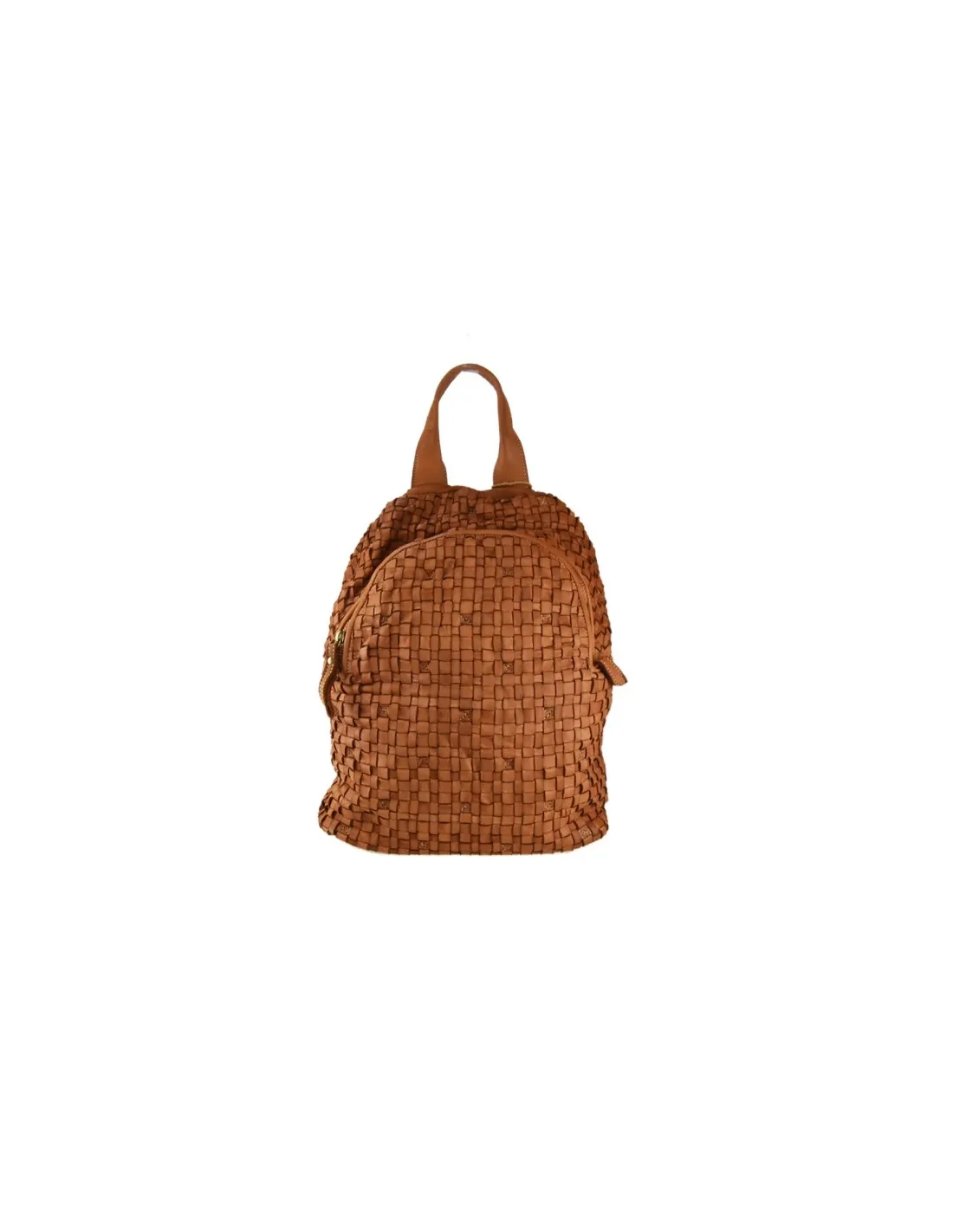 Zaino in pelle intrecciata, made in Italy