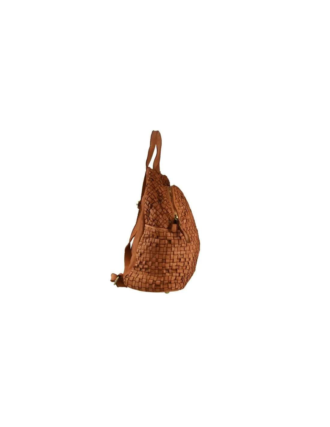 Zaino in pelle intrecciata, made in Italy