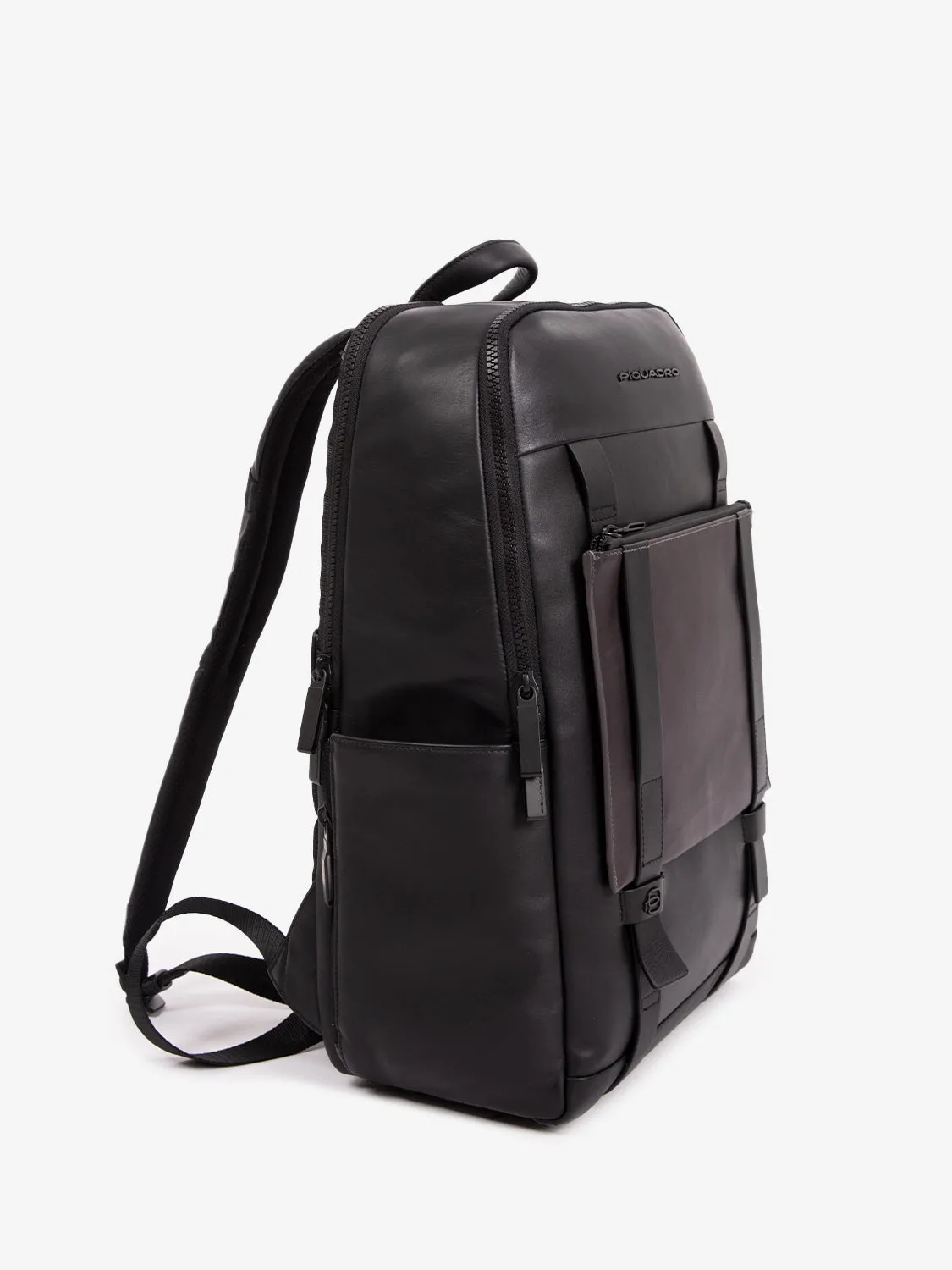 Zaino in pelle porta pc 14 pollici nero