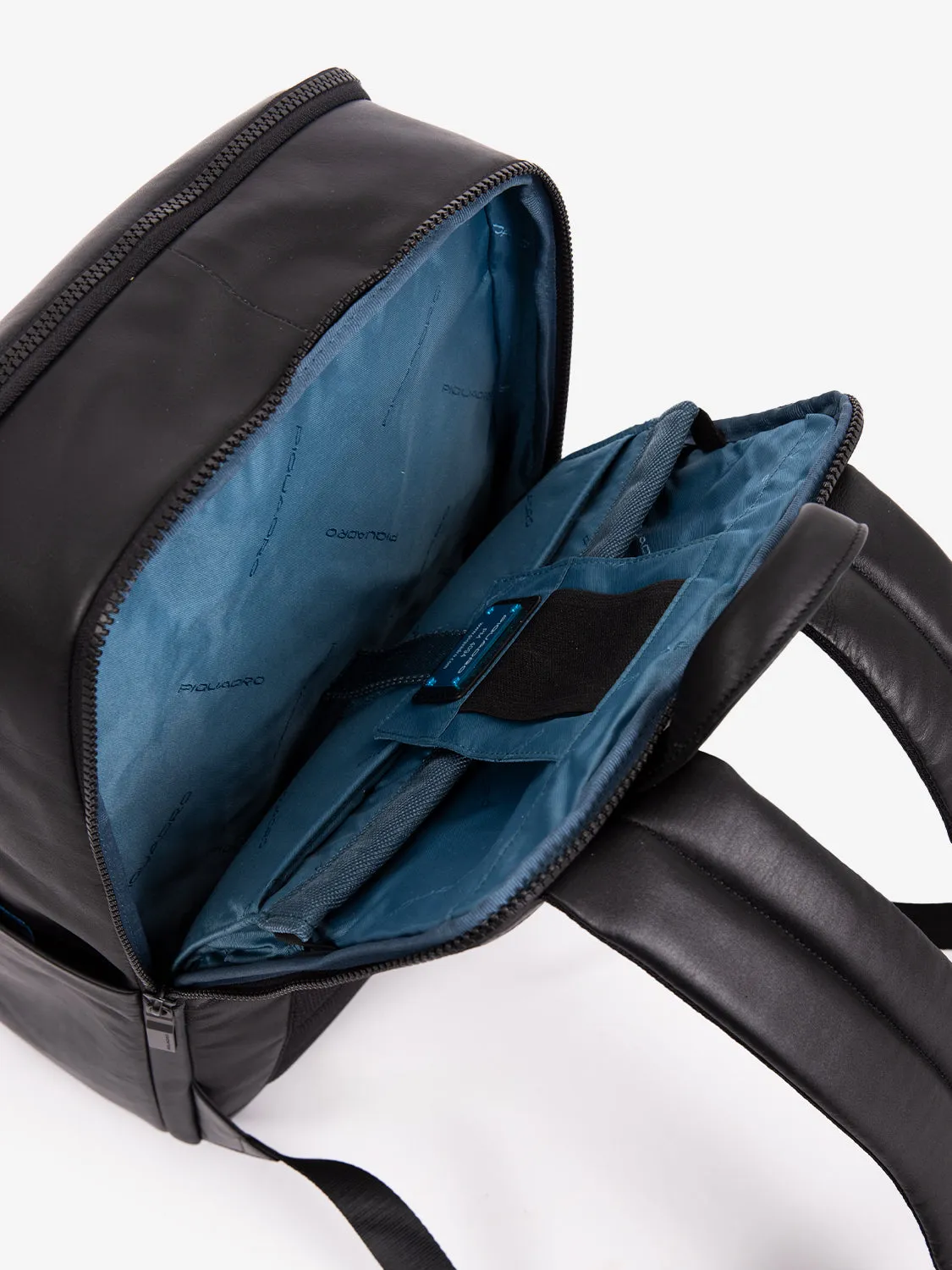 Zaino in pelle porta pc 14 pollici nero