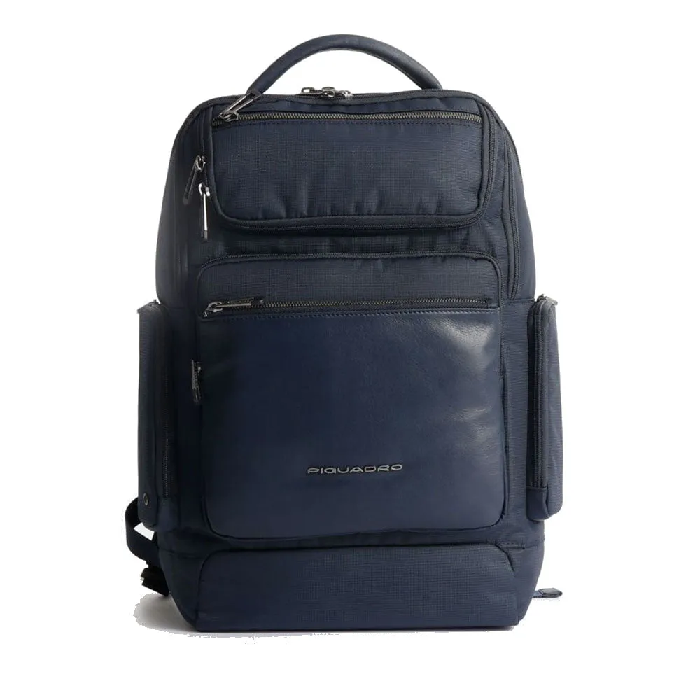 Zaino PIQUADRO Porta Pc 15,6 Collezione Macbeth Pelle e Tessuto Blu - CA5317S115