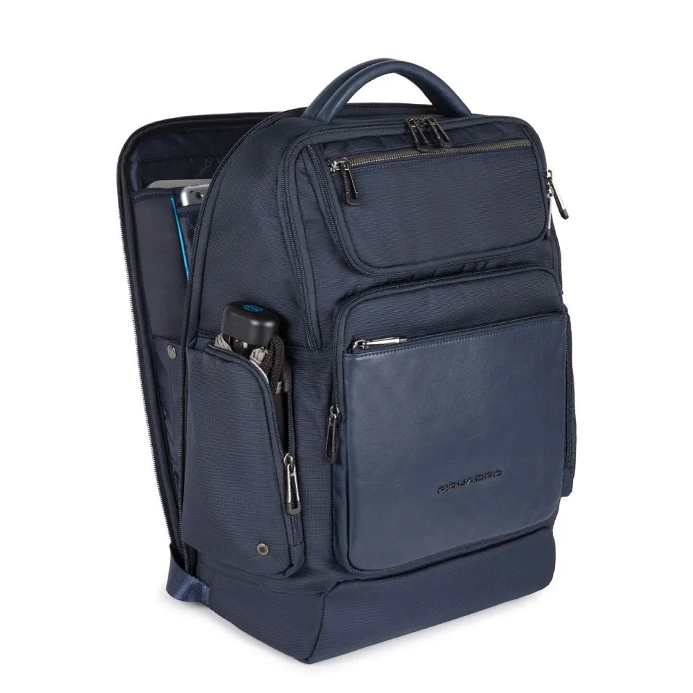 Zaino PIQUADRO Porta Pc 15,6 Collezione Macbeth Pelle e Tessuto Blu - CA5317S115