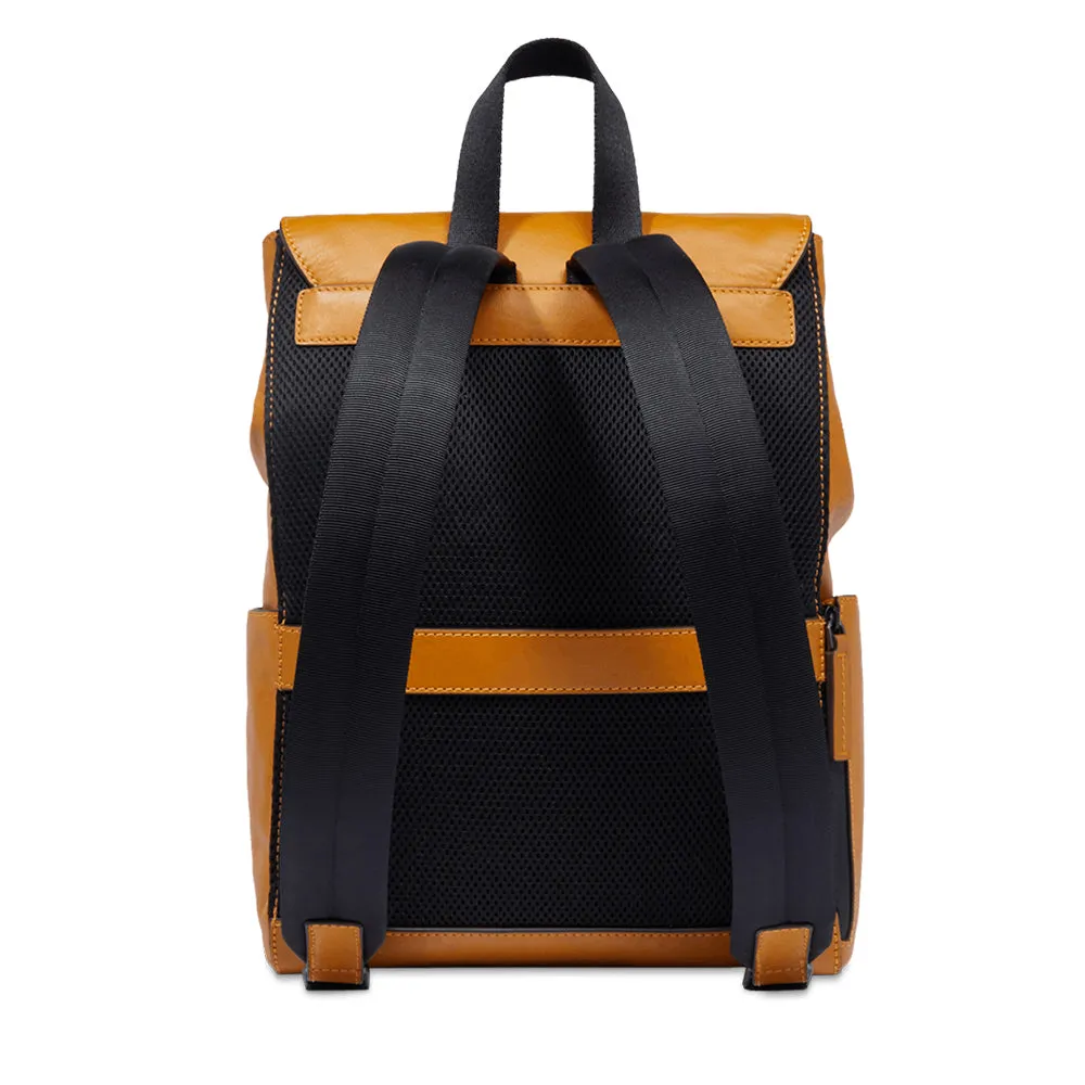 Zaino Uomo con Pattina THE BRIDGE linea Damiano in Pelle color Curry