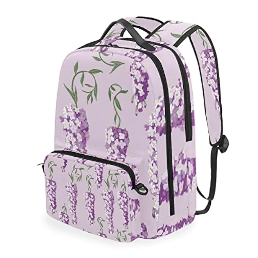 ZANHUGMI Wisteria Flowers Daypack Zaino da trekking con borsa a croce staccabile 143040695